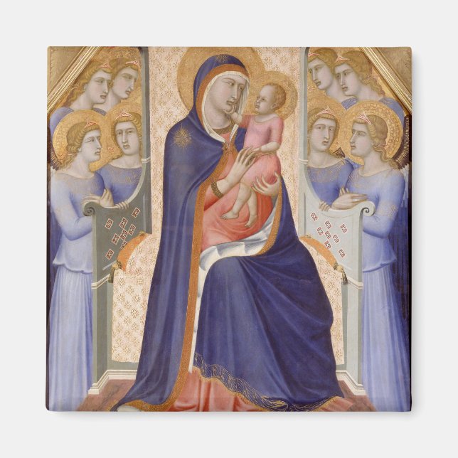 Madonna in Glory, c.1315 (tempera on Panel)) Magnet (Framsidan)