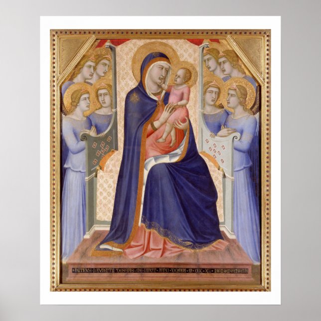 Madonna in Glory, c.1315 (tempera on Panel)) Poster (Framsidan)