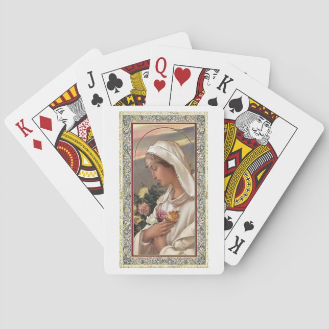Madonna in White Poker Cards Casinokort (Baksidan)