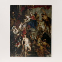 Madonna, inringad av Saints