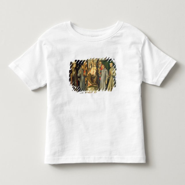 Madonna installerar, 1480 (olja på panel) t shirt (Framsida)