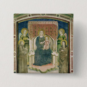 Madonna installerar med St Francis av Assisi Knapp