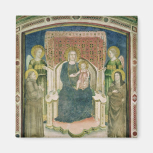 Madonna installerar med St Francis av Assisi Magnet