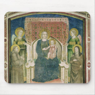 Madonna installerar med St Francis av Assisi Musmatta