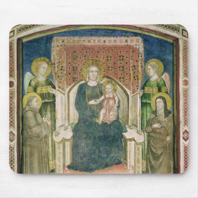 Madonna installerar med St Francis av Assisi Musmatta (Framsidan)