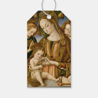 Madonna Jesus Kristus Änglar Elegant jul Presentetikett