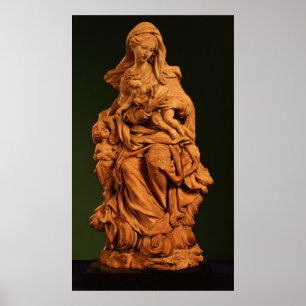 Madonna, Jesus och St John det baptistiskt Poster