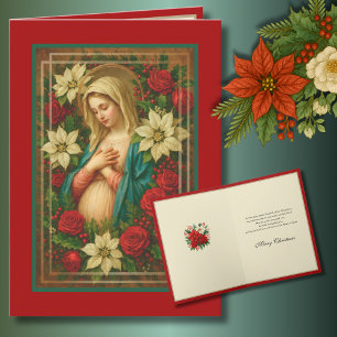 Madonna julglädje Maria Helgkort
