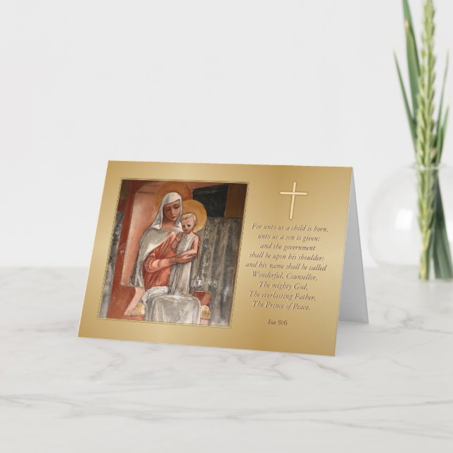 Madonna julkort helgkort (Framsida)