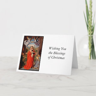 Madonna Kristus Child och Änglar Helgkort