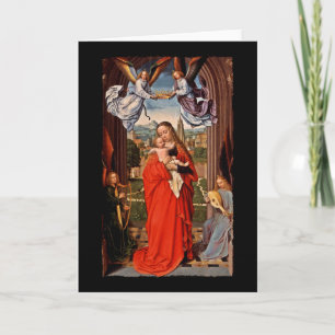 Madonna Kristus Child och Änglar Helgkort