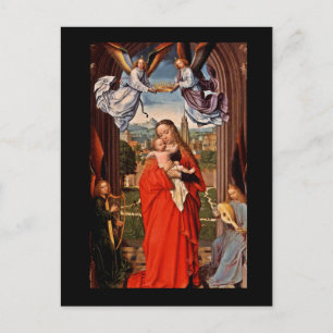 Madonna Kristus Child och Änglar Vykort