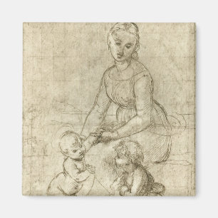 Madonna, Kristus, Johannes Döparen av Rapahel Magnet