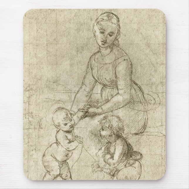 Madonna, Kristus och Johannes Döparen av Rapahel Musmatta (Framsidan)