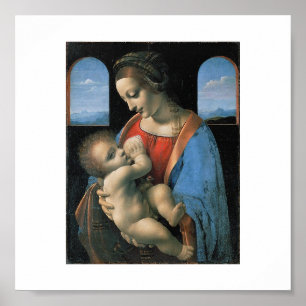 Madonna Litta av Leonardo Da Vinci c. 1490-1491 Poster