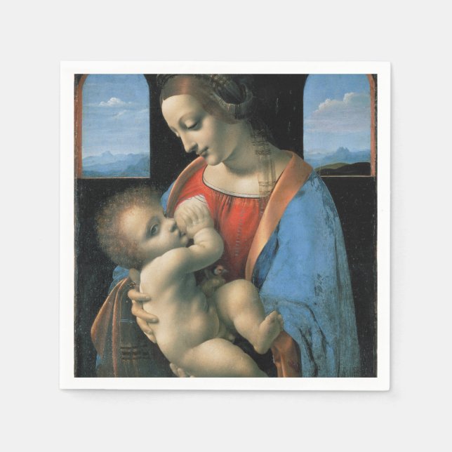 Madonna Litta av Leonardo da Vinci Pappersservett (Framsidan)