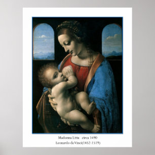 Madonna Litta av Leonardo Da Vinci Poster