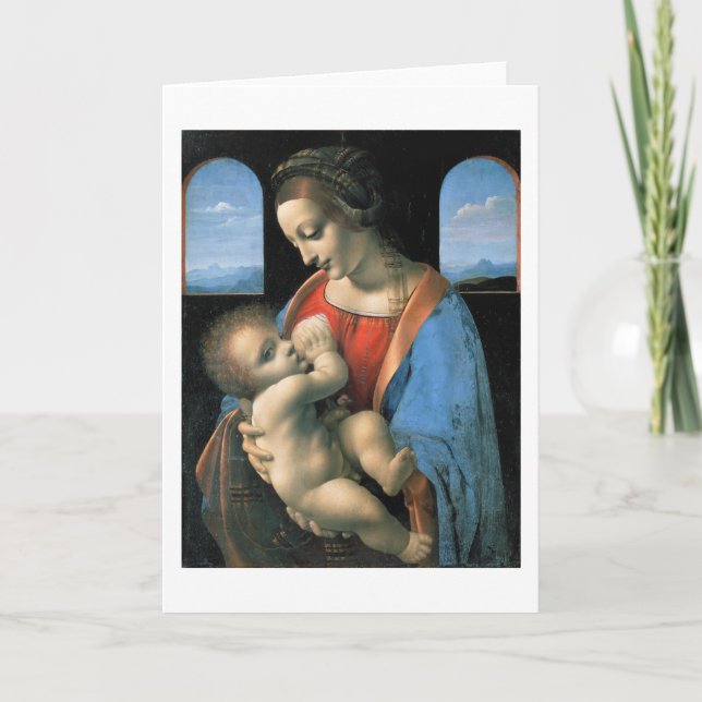 Madonna Litta, Leonardo da Vinci, 1490-1491 Kort (Framsida)