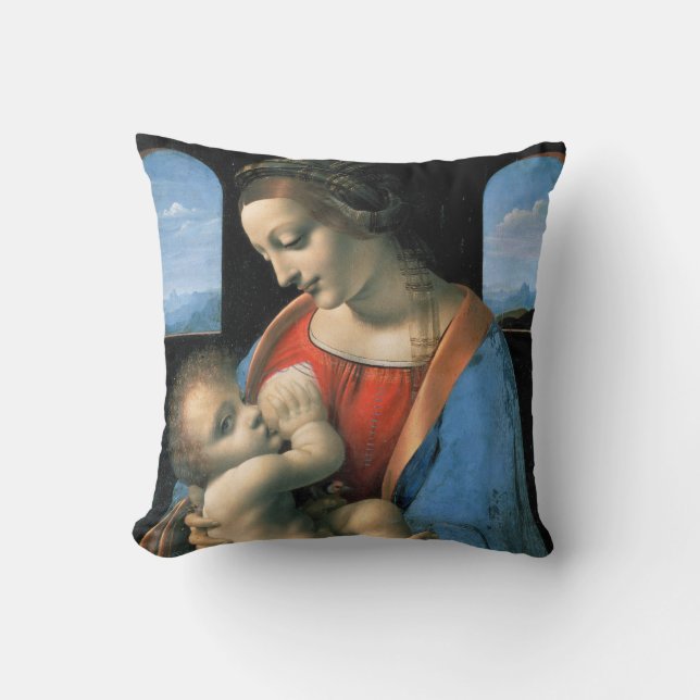 Madonna Litta, Leonardo da Vinci, 1490-1491 Kudde (Framsida)