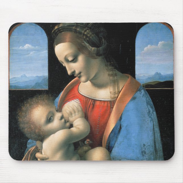 Madonna Litta, Leonardo da Vinci, 1490-1491 Musmatta (Framsidan)