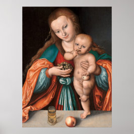 Madonna - Lucas Cranach tysk finkonstaffisch Poster