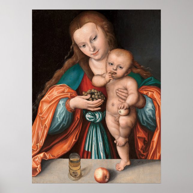 Madonna - Lucas Cranach tysk finkonstaffisch Poster (Framsidan)