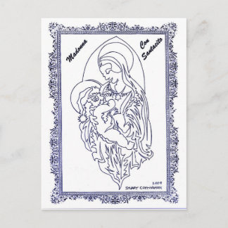 Madonna lurar Santacito Helg Vykort
