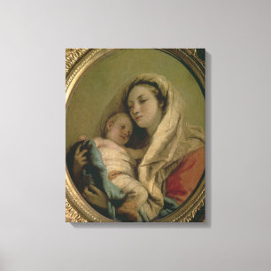 Madonna med att sova barnet, 1780s canvastryck