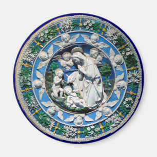 MADONNA MED BARN OCH ÄNGLAR MAGNET