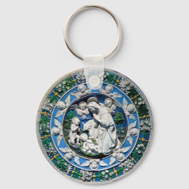 MADONNA MED BARN OCH ÄNGLAR NYCKELRING (Framsida)