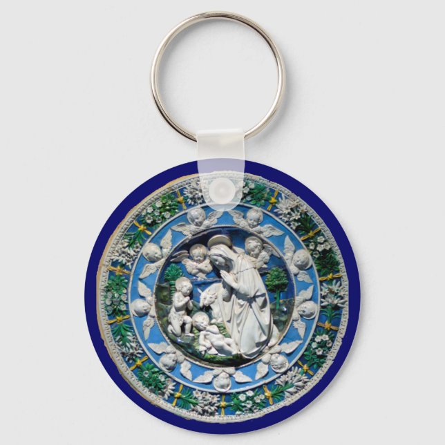 MADONNA MED BARN OCH ÄNGLAR NYCKELRING (Framsida)