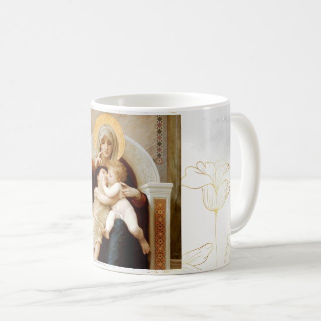 Madonna med barn och John Baptist, Bouguereau Kaffemugg (Framsida höger)