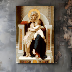 Madonna med barn och John Baptist Poster