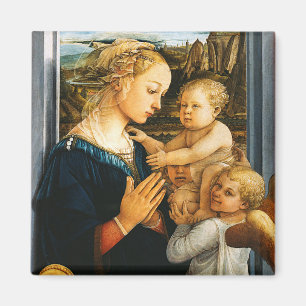 Madonna med barn och två Änglar, Filippo Lippi Magnet