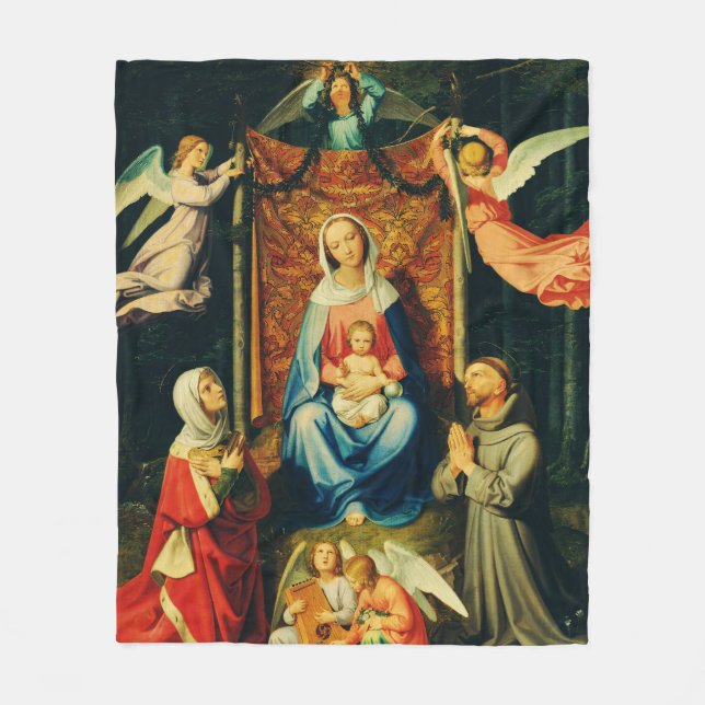 Madonna med barn, S:ta Adelheid och S:te Franciscu Fleecefilt (Framsidan)
