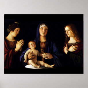 Madonna med barnet Jesus - Catherine - Magdalene Poster