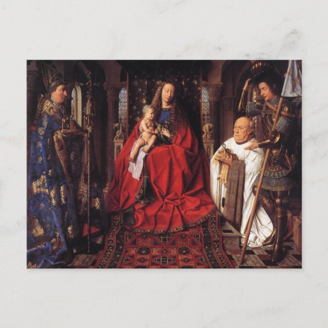 Madonna med Canon van der Paele, Jan van Eyck Vykort (Framsida)