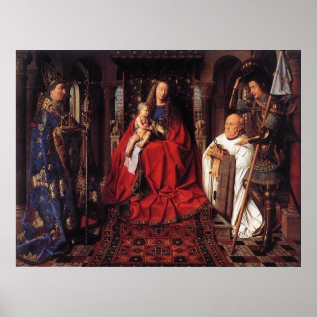 Madonna med Canon van der Paele Poster (Framsidan)