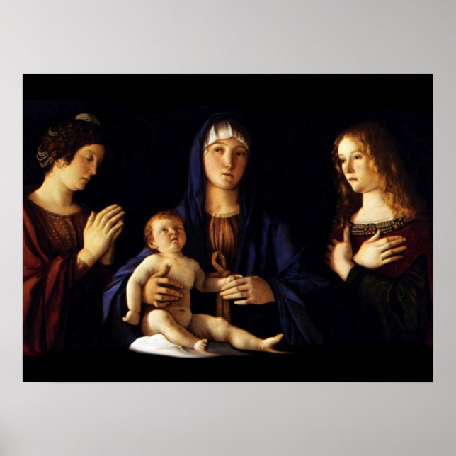 Madonna med Child Jesus - Catherine - Magdalene Poster (Framsidan)