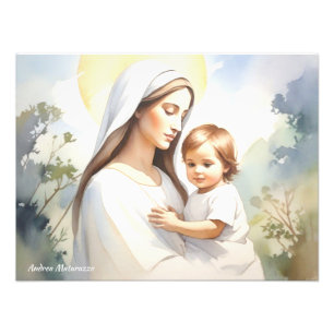 Madonna med Child Jesus Fototryck