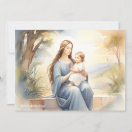 Madonna med Child Jesus Julkort