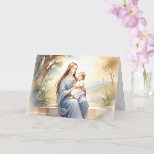 Madonna med Child Jesus Kort (Orkide)