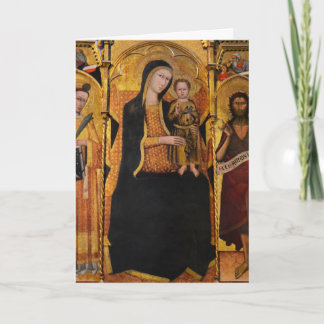 Madonna med Child Siena Italien Helgkort