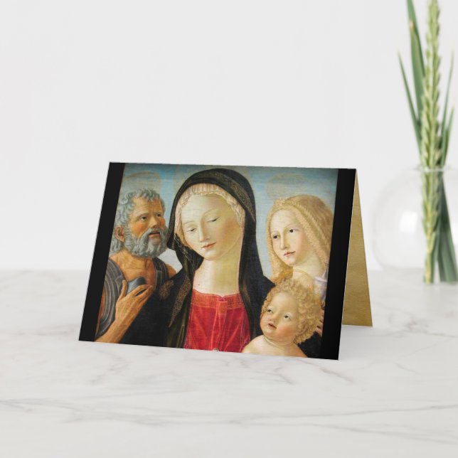 Madonna med Child, St Jerome och Mary Magdalene Helgkort (Framsida)