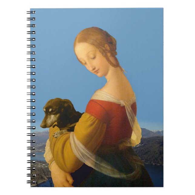 "Madonna med den konstnärliga anteckningsboken för Anteckningsbok Med Spiral (Framsidan)