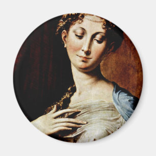 Madonna med den långa nacken vid Parmigianino Magnet
