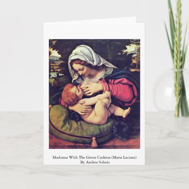 Madonna med grönten dämpar kort (Framsida)