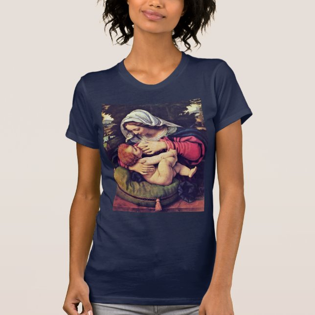 Madonna med grönten dämpar t-shirt (Framsida)