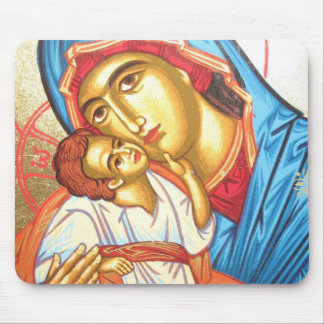Madonna med guld för symbol för Jesus Byzantine Musmatta