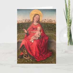 Madonna med julkort för barn kort